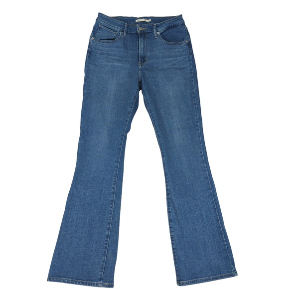Levis 725 High Rise Bootcut Jeans Womens Size 30 Dark Wash Denim - Picture 1 of 9
